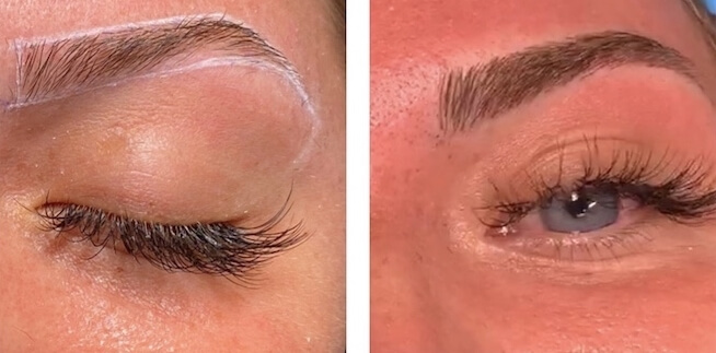 Microblading before and after photo