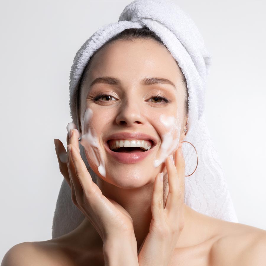 Beautiful Young asian Woman with Clean Fresh Skin, on white background, Face care, Facial treatment, Cosmetology, beauty and spa, Asian women portrait